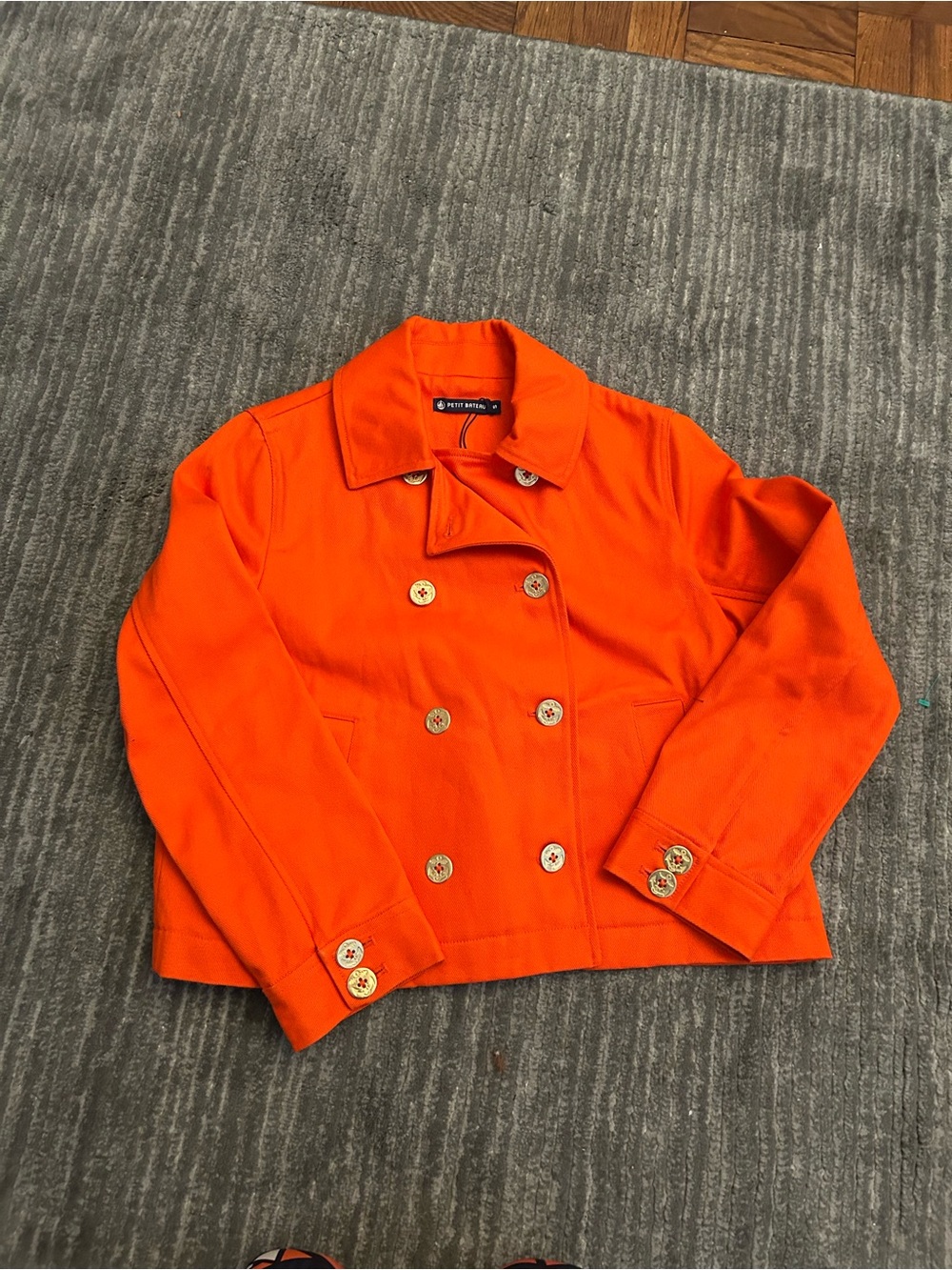Petit Bateau Orange Pea Coat